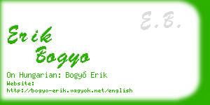 erik bogyo business card