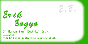 erik bogyo business card